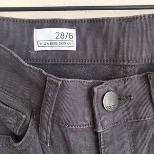 Gap High Rise Skinny Dark Grey Pants